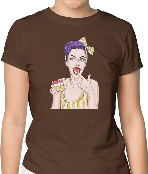 Дамска тениска с щампа Цветно лято F16036 - TShirtArtShop.com