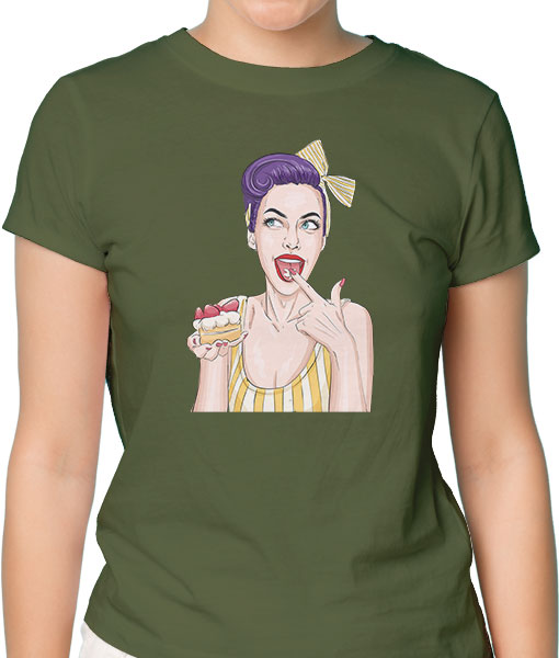 Дамска тениска с щампа Цветно лято F16036 - TShirtArtShop.com