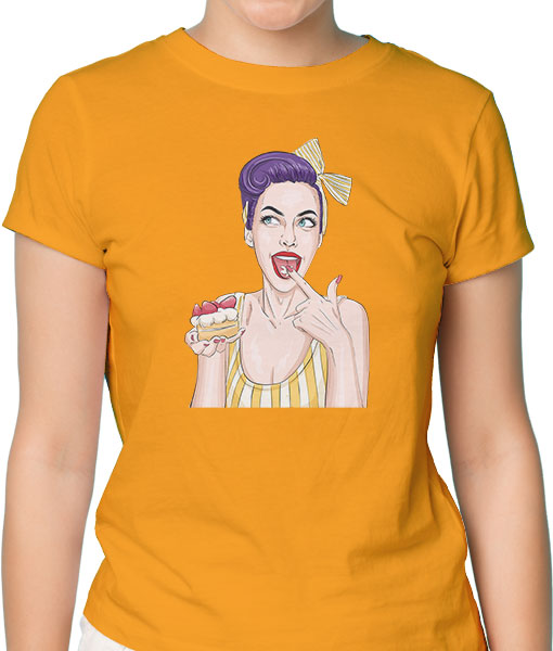 Дамска тениска с щампа Цветно лято F16036 - TShirtArtShop.com