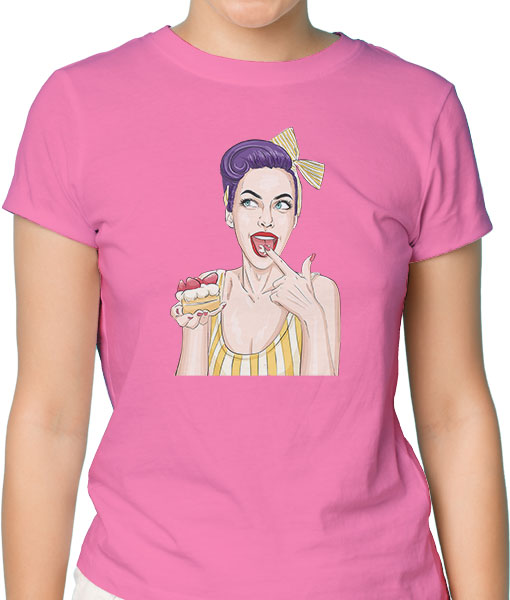 Дамска тениска с щампа Цветно лято F16036 - TShirtArtShop.com