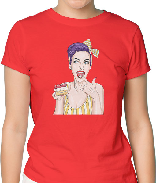 Дамска тениска с щампа Цветно лято F16036 - TShirtArtShop.com