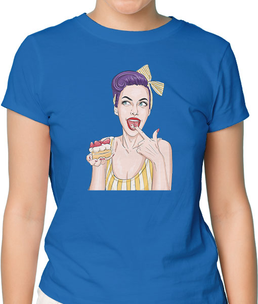 Дамска тениска с щампа Цветно лято F16036 - TShirtArtShop.com