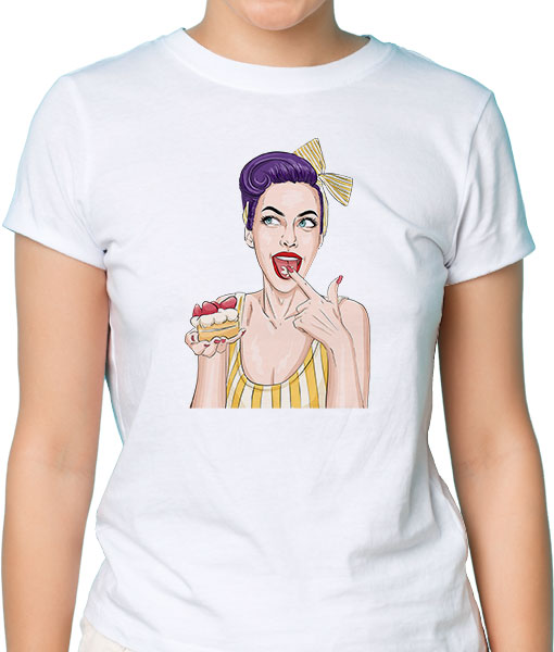 Дамска тениска с щампа Цветно лято F16036 - TShirtArtShop.com
