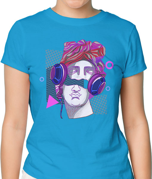 Дамска тениска с щампа Цветно лято ByzantiumDJ - TShirtArtShop.com
