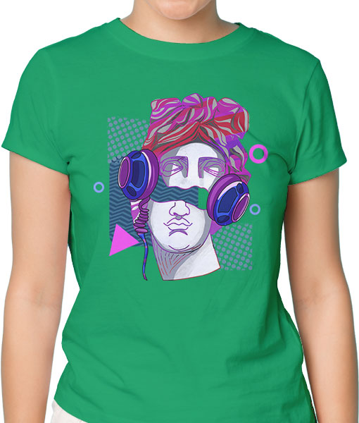Дамска тениска с щампа Цветно лято ByzantiumDJ - TShirtArtShop.com
