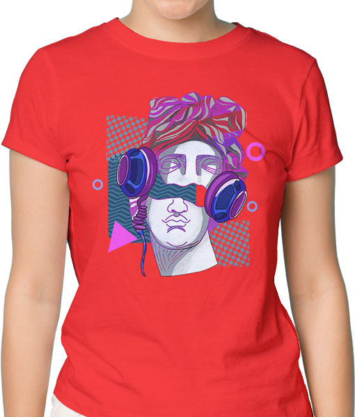 Дамска тениска с щампа Цветно лято ByzantiumDJ - TShirtArtShop.com