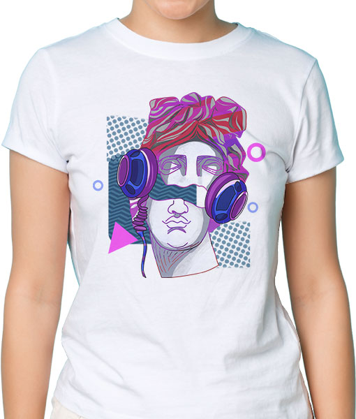 Дамска тениска с щампа Цветно лято ByzantiumDJ - TShirtArtShop.com