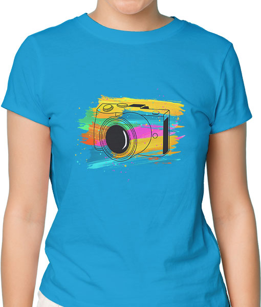 Дамска тениска с щампа Цветно лято Color-Photo - TShirtArtShop.com