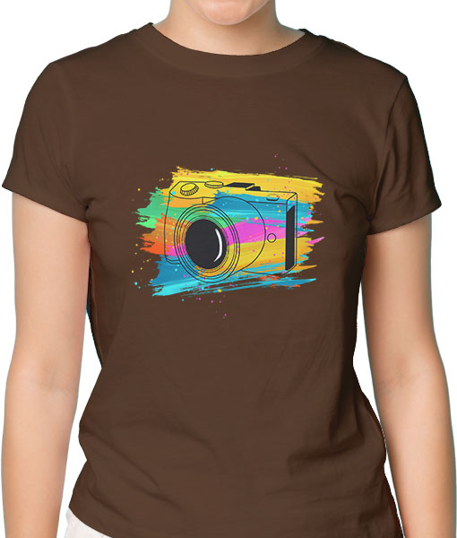 Дамска тениска с щампа Цветно лято Color-Photo - TShirtArtShop.com