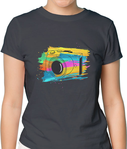 Дамска тениска с щампа Цветно лято Color-Photo - TShirtArtShop.com