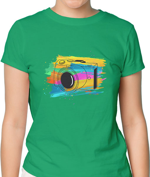 Дамска тениска с щампа Цветно лято Color-Photo - TShirtArtShop.com