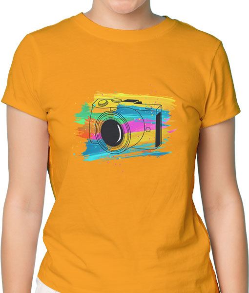 Дамска тениска с щампа Цветно лято Color-Photo - TShirtArtShop.com