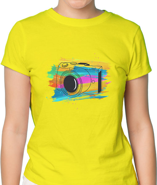 Дамска тениска с щампа Цветно лято Color-Photo - TShirtArtShop.com
