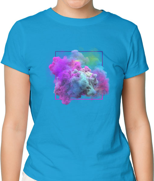 Дамска тениска с щампа Цветно лято Color1 - TShirtArtShop.com