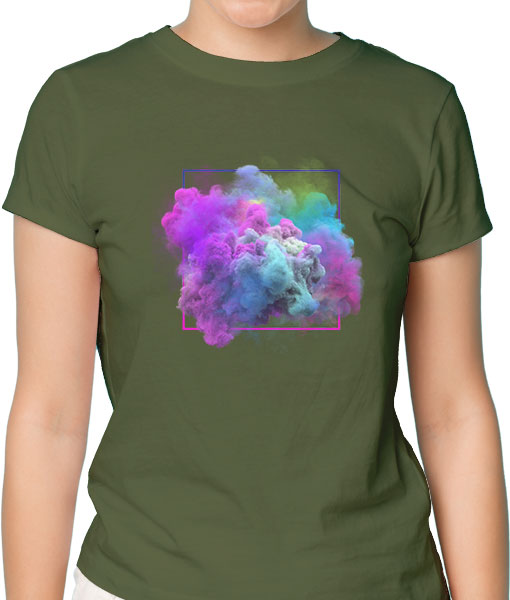 Дамска тениска с щампа Цветно лято Color1 - TShirtArtShop.com