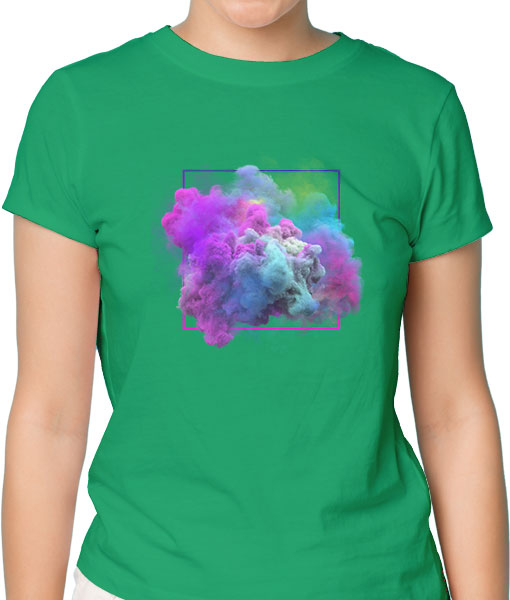 Дамска тениска с щампа Цветно лято Color1 - TShirtArtShop.com