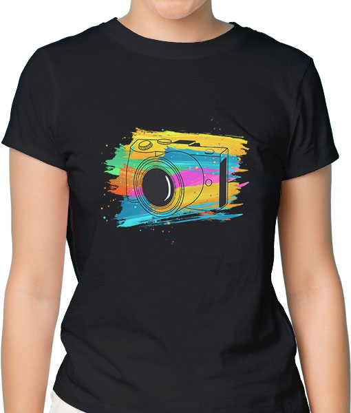 Дамска тениска с щампа Цветно лято Color-Photo