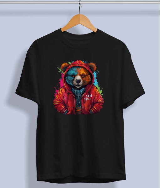 Дамска тениска с щампа Цветно лято Fashion bear