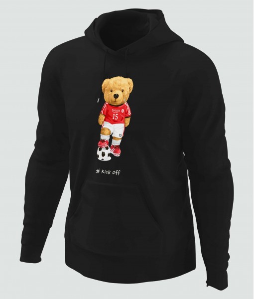 Мъжко худи с щампа Soccer bear