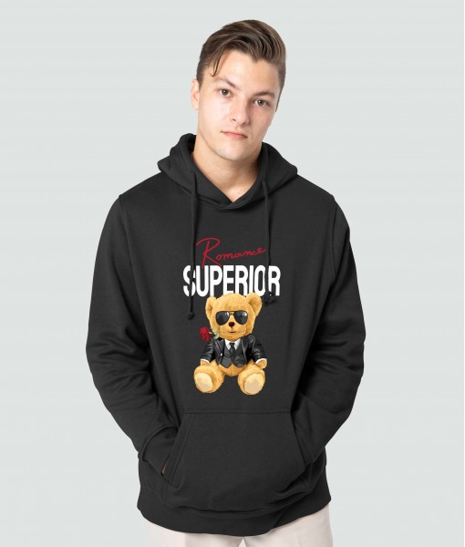 Мъжко худи с щампа Romance bear