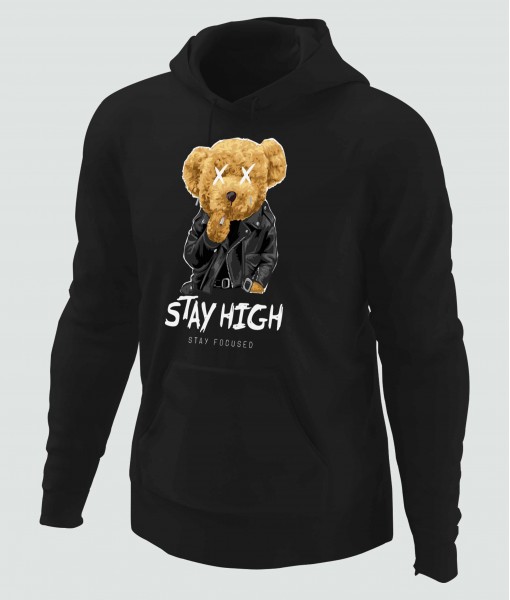 Мъжко худи с щампа Stay high bear - TShirtArtShop.com
