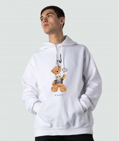 Мъжко худи с щампа Surprise bear