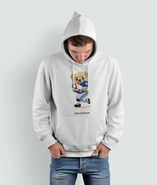 Мъжко худи с щампа Touchdown bear