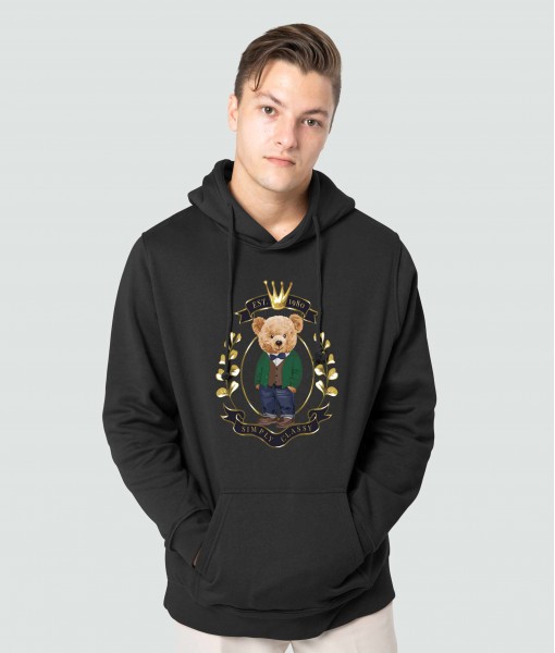 Мъжко худи с щампа Classy bear