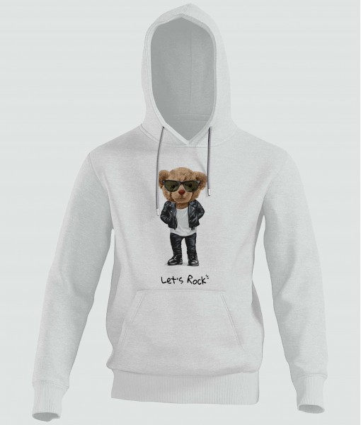 Мъжко худи с щампа Lets rock bear