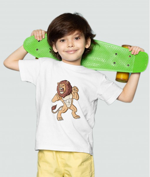 Детска тениска с щампа Животни Muscular lion - TShirtArtShop.com