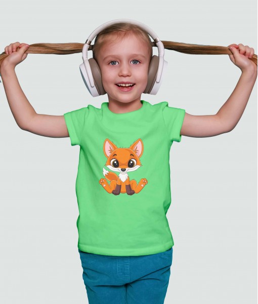 Детска тениска с щампа Животни Small fox - TShirtArtShop.com