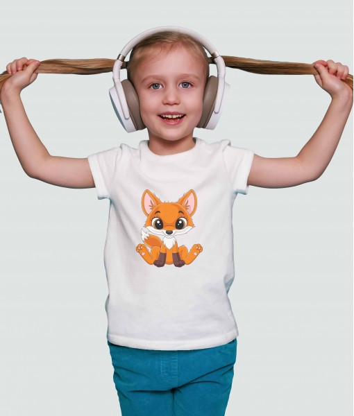Детска тениска с щампа Животни Small fox - TShirtArtShop.com