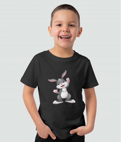 Детска тениска с щампа Животни Smiling rabbit - TShirtArtShop.com