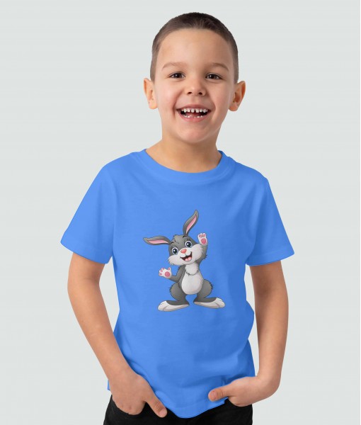 Детска тениска с щампа Животни Smiling rabbit - TShirtArtShop.com
