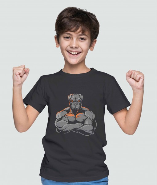 Детска тениска с щампа Животни Muscular pitbull - TShirtArtShop.com