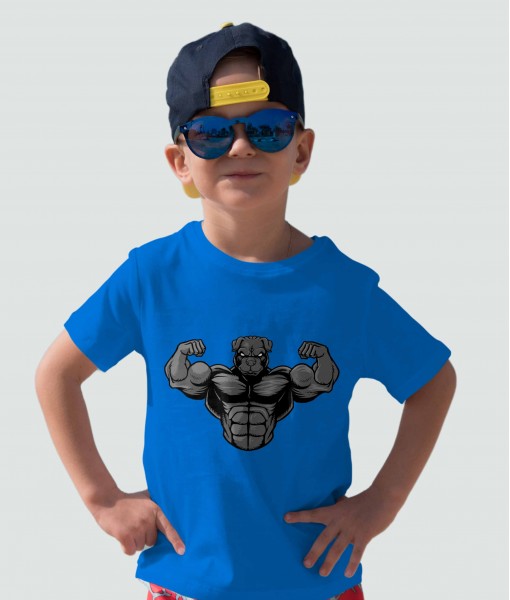 Детска тениска с щампа Животни Muscular pitbull 2 - TShirtArtShop.com