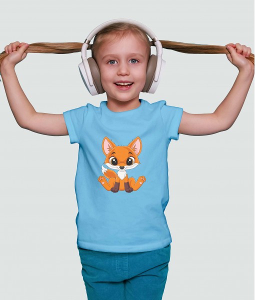 Детска тениска с щампа Животни Small fox