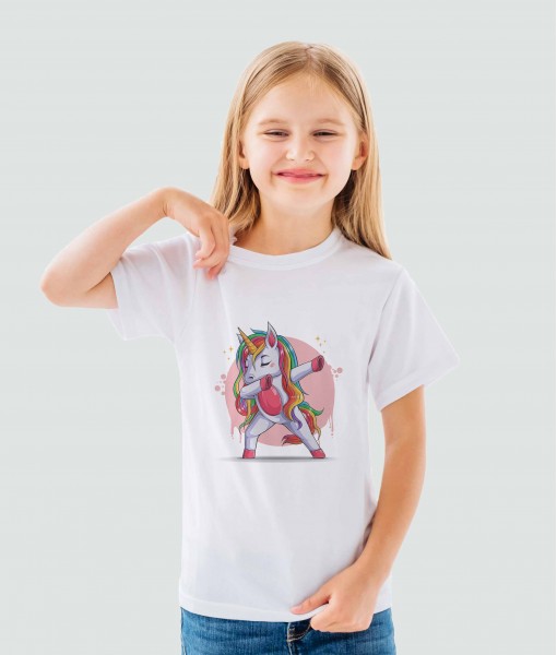 Детска тениска с щампа Анимации Unicorn dab pose - TShirtArtShop.com