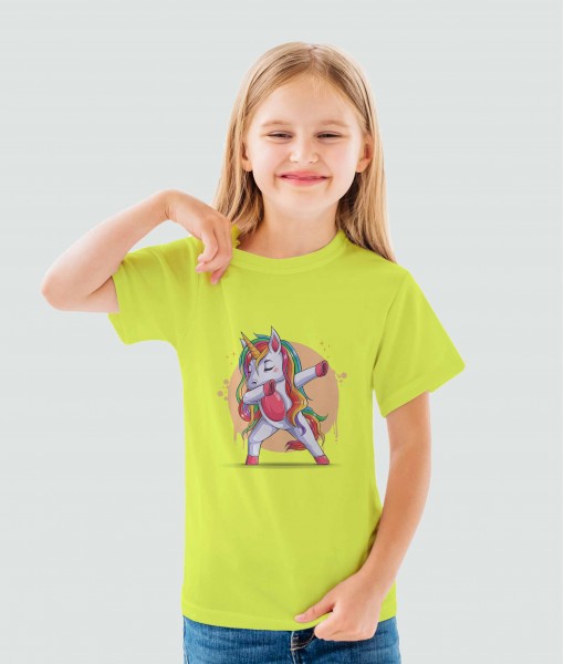 Детска тениска с щампа Анимации Unicorn dab pose - TShirtArtShop.com