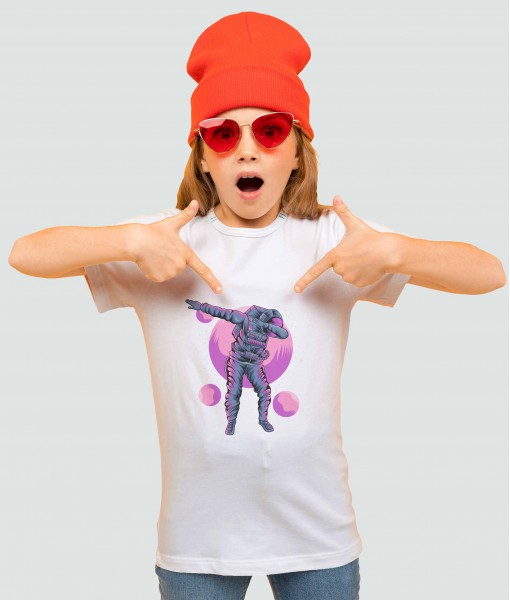 Детска тениска с щампа Анимации Astronaut dab pose girls - TShirtArtShop.com