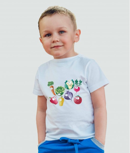 Детска тениска с щампа Анимации Vegetables - TShirtArtShop.com