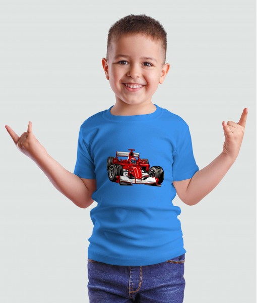Детска тениска с щампа Авто-мото F1 Ferrari build