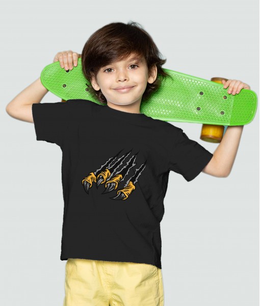 Детска тениска с щампа Динозаври 3D Dinosaur colorful claws - TShirtArtShop.com