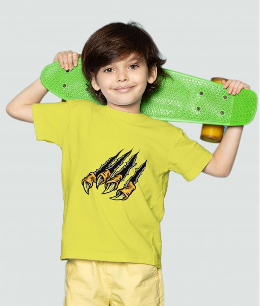 Детска тениска с щампа Динозаври 3D Dinosaur colorful claws - TShirtArtShop.com