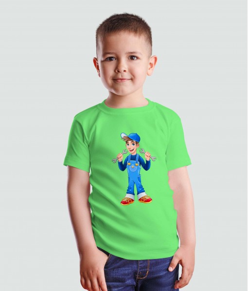 Детска тениска с щампа Герои Mechanic