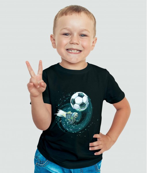 Детска тениска с щампа Спортни Илюстрации Football Kick - TShirtArtShop.com