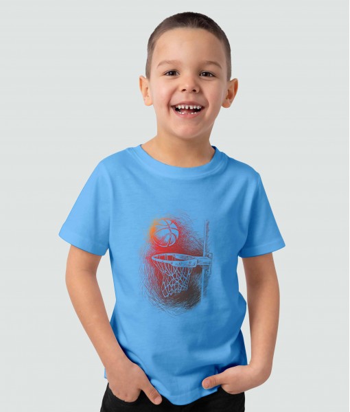 Детска тениска с щампа Спортни Илюстрации Drawn Basketball - TShirtArtShop.com