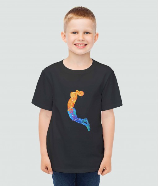 Детска тениска с щампа Спортни Илюстрации Colorful basketball player and1 - TShirtArtShop.com