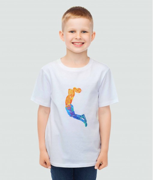 Детска тениска с щампа Спортни Илюстрации Colorful basketball player and1 - TShirtArtShop.com