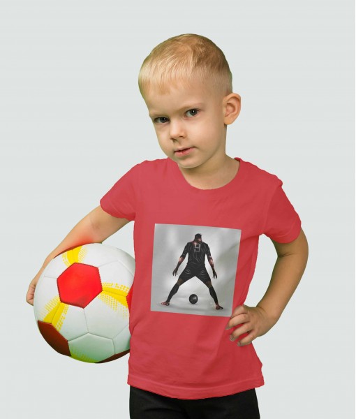 Детска тениска с щампа Спортни Илюстрации Football Cristiano Ronaldo pose